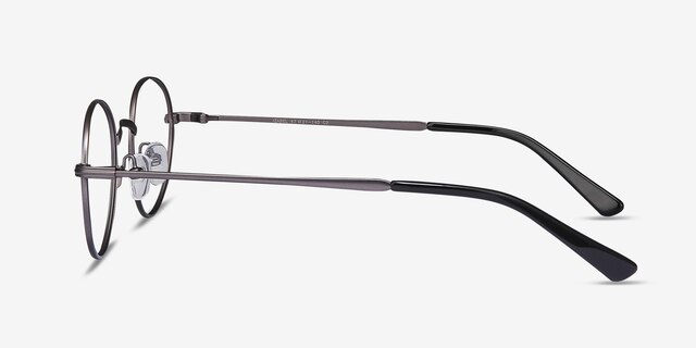 Izabel Gunmetal MetalEyeglass Frames from EyeBuyDirect, Side View