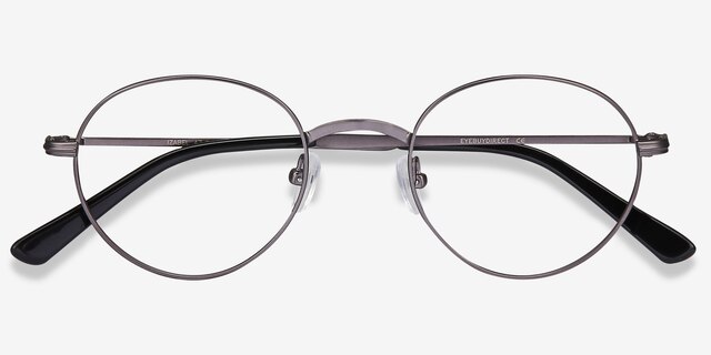 Izabel Gunmetal MetalEyeglass Frames from EyeBuyDirect, Closed View