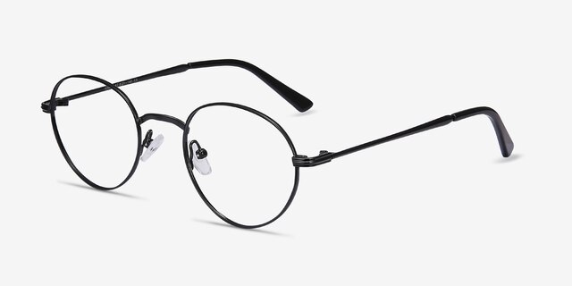Izabel Black MetalEyeglass Frames from EyeBuyDirect, Angle View