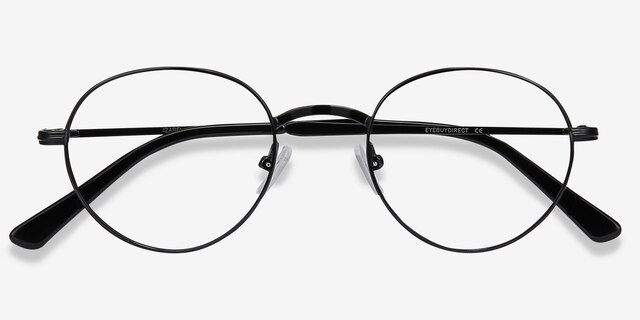 Izabel Black MetalEyeglass Frames from EyeBuyDirect, Closed View