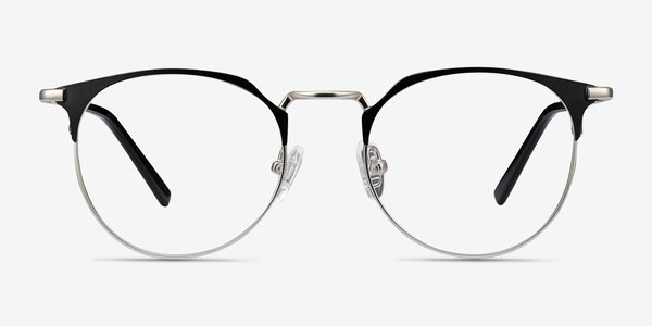 Veronica Black Silver Métal Montures de lunettes de vue
