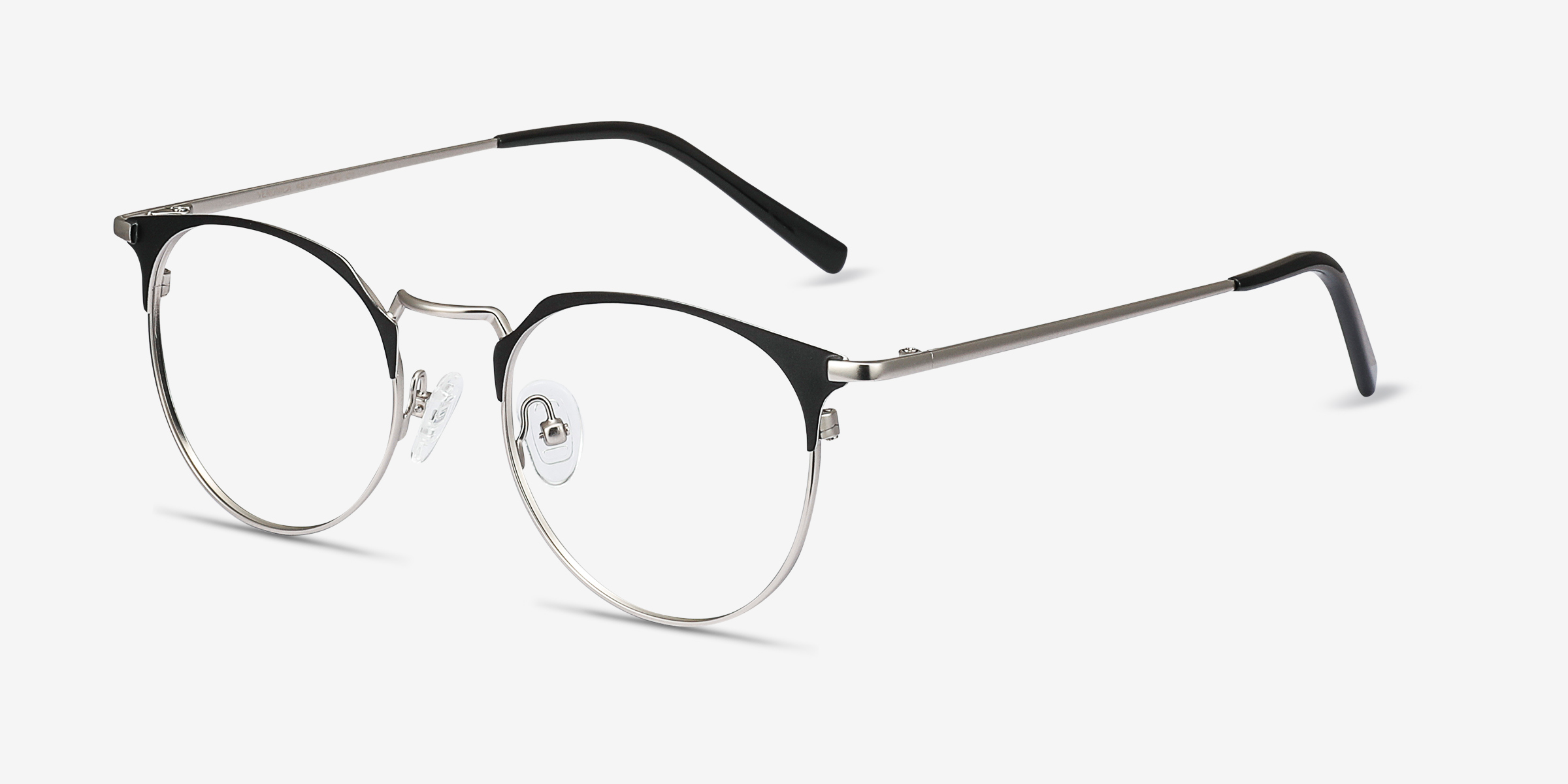 Veronica Round Black Silver Glasses for Women | Eyebuydirect