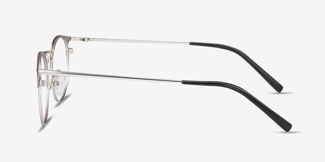 Veronica Black Silver MetalEyeglass Frames from EyeBuyDirect, Side View
