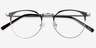 Veronica Black Silver MetalEyeglass Frames from EyeBuyDirect, Closed View