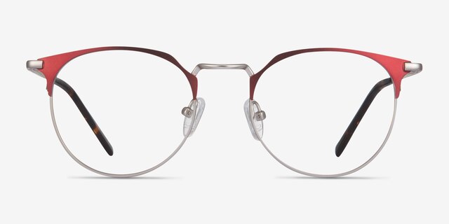 Veronica Red MetalEyeglass Frames from EyeBuyDirect, Front View