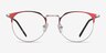 Veronica Red MetalEyeglass Frames from EyeBuyDirect, Front View