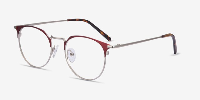 Veronica Red MetalEyeglass Frames from EyeBuyDirect, Angle View