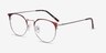 Veronica Red MetalEyeglass Frames from EyeBuyDirect, Angle View
