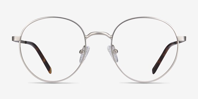 Nomad Silver MetalEyeglass Frames from EyeBuyDirect, Front View