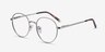 Nomad Silver MetalEyeglass Frames from EyeBuyDirect, Angle View