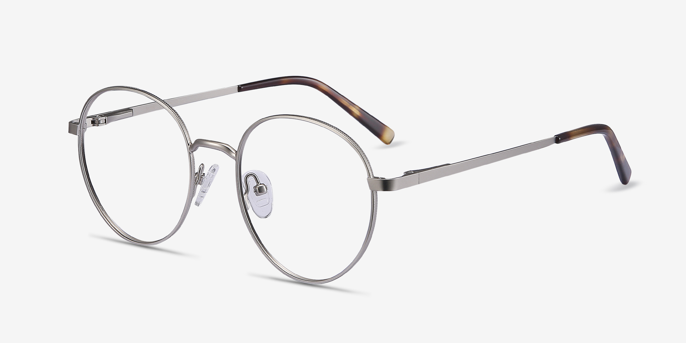 Nomad Round Silver Full Rim Eyeglasses | Eyebuydirect