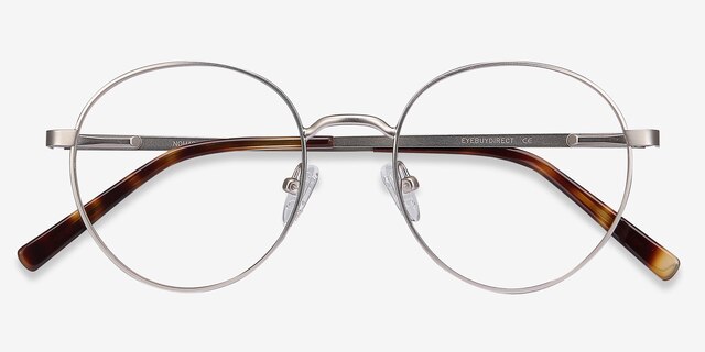 Nomad Silver MetalEyeglass Frames from EyeBuyDirect, Closed View