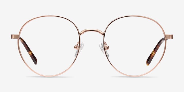 Nomad Rose Gold MetalEyeglass Frames from EyeBuyDirect, Front View
