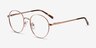 Nomad Rose Gold MetalEyeglass Frames from EyeBuyDirect, Angle View