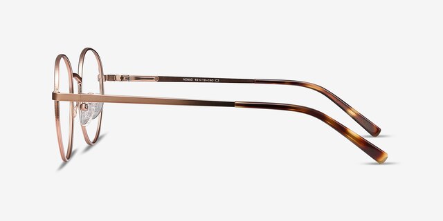 Nomad Rose Gold MetalEyeglass Frames from EyeBuyDirect, Side View