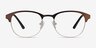 Toledo Brown MetalEyeglass Frames from EyeBuyDirect, Front View
