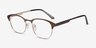 Toledo Brown MetalEyeglass Frames from EyeBuyDirect, Angle View