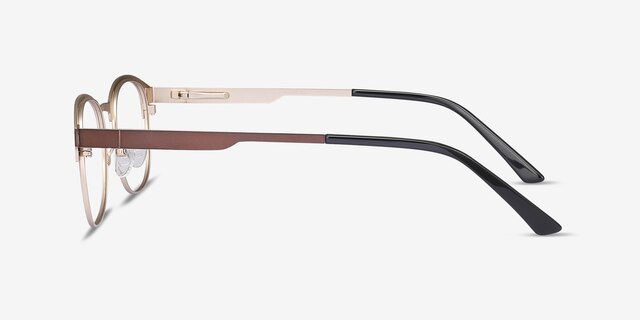Toledo Brown MetalEyeglass Frames from EyeBuyDirect, Side View