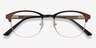 Toledo Brown MetalEyeglass Frames from EyeBuyDirect, Closed View