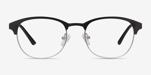 Toledo Black MetalEyeglass Frames from EyeBuyDirect, Front View