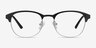 Toledo Black MetalEyeglass Frames from EyeBuyDirect, Front View