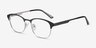Toledo Black MetalEyeglass Frames from EyeBuyDirect, Angle View