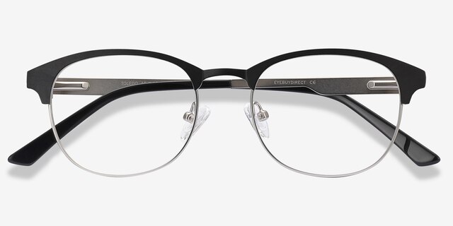 Toledo Black MetalEyeglass Frames from EyeBuyDirect, Closed View