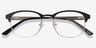 Toledo Black MetalEyeglass Frames from EyeBuyDirect, Closed View