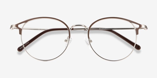Jive Brown MetalEyeglass Frames from EyeBuyDirect, Closed View
