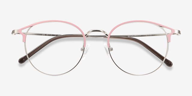 Jive Pink MetalEyeglass Frames from EyeBuyDirect, Closed View
