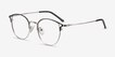Jive Black & Silver MetalEyeglass Frames from EyeBuyDirect, Angle View