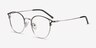 Jive Black & Silver MetalEyeglass Frames from EyeBuyDirect, Angle View
