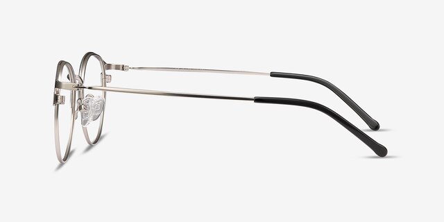 Jive Black & Silver MetalEyeglass Frames from EyeBuyDirect, Side View