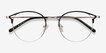 Jive Black & Silver MetalEyeglass Frames from EyeBuyDirect, Closed View