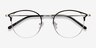 Jive Black & Silver MetalEyeglass Frames from EyeBuyDirect, Closed View