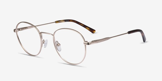 Memento Golden MetalEyeglass Frames from EyeBuyDirect, Angle View