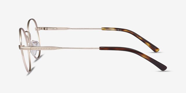 Memento Golden MetalEyeglass Frames from EyeBuyDirect, Side View