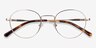 Memento Golden MetalEyeglass Frames from EyeBuyDirect, Closed View