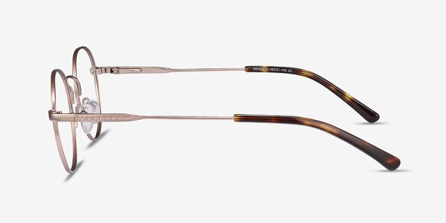 Memento Rose Gold MetalEyeglass Frames from EyeBuyDirect, Side View