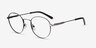 Memento Gunmetal MétalMontures de lunettes de vue d'EyeBuyDirect, Vue d'Angle