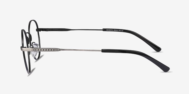 Memento Gunmetal MétalMontures de lunettes de vue d'EyeBuyDirect, Vue de Côté