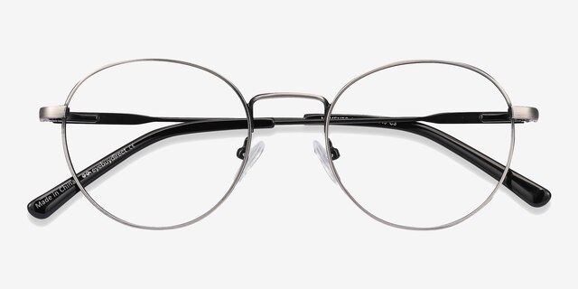 Memento Gunmetal MétalMontures de lunettes de vue d'EyeBuyDirect, Vue Rapprochée