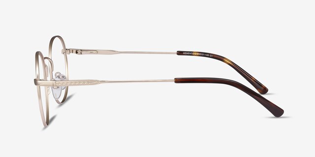 Memento Golden MetalEyeglass Frames from EyeBuyDirect, Side View