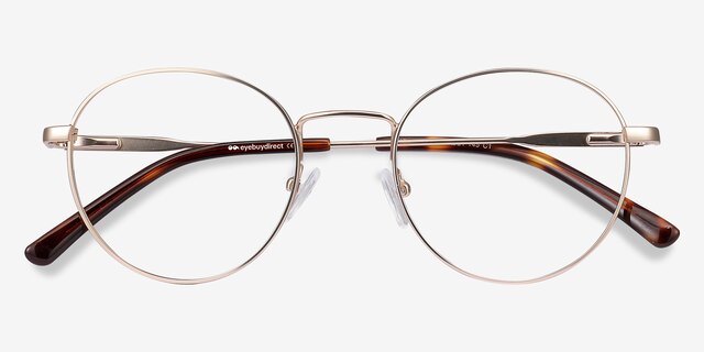 Memento Golden MetalEyeglass Frames from EyeBuyDirect, Closed View