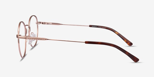 Memento Rose Gold MetalEyeglass Frames from EyeBuyDirect, Side View