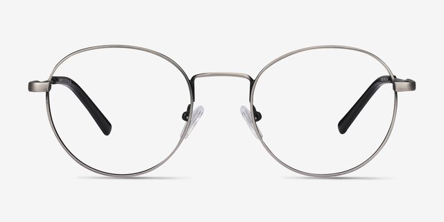 Memento Gunmetal MetalEyeglass Frames from EyeBuyDirect, Front View