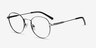 Memento Gunmetal MetalEyeglass Frames from EyeBuyDirect, Angle View