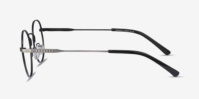 Memento Gunmetal MetalEyeglass Frames from EyeBuyDirect, Side View