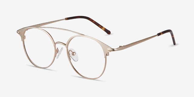 Cosine Rose Gold MetalEyeglass Frames from EyeBuyDirect, Angle View