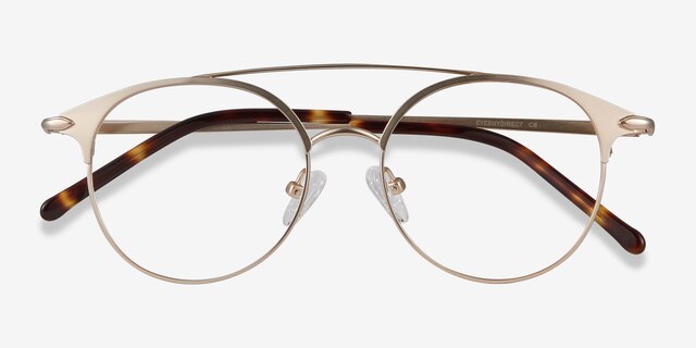 Cosine Rose Gold MetalEyeglass Frames from EyeBuyDirect, Closed View
